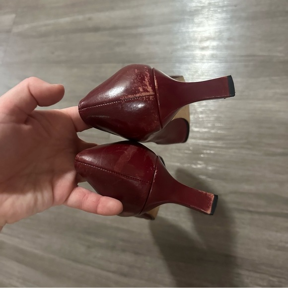 3/$20⚡️ Vintage Red Van Eli Short Heel Pointed Toe Heels Pumps Shoes - Picture 8 of 9